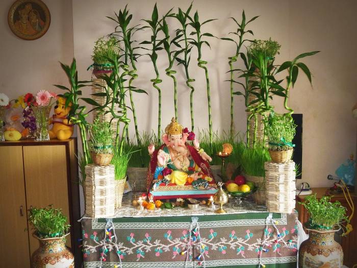 How to make cave for ganpati decoration