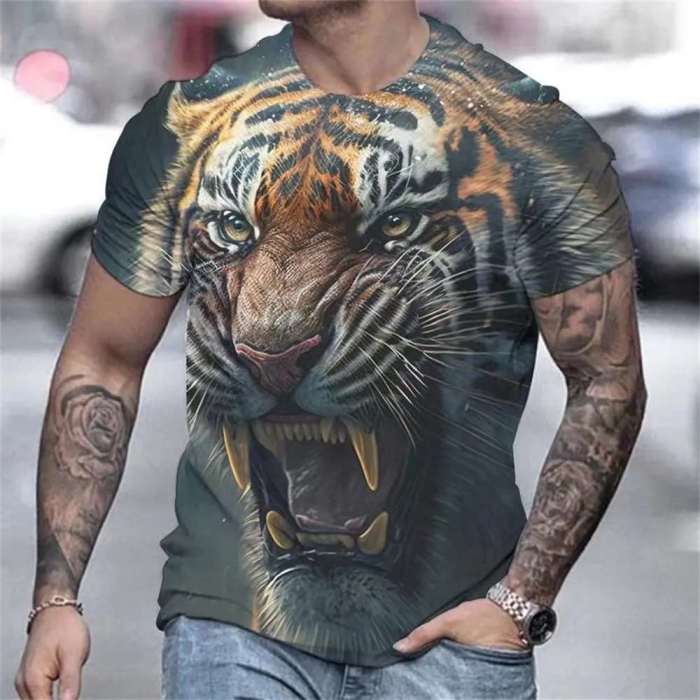 Tiger dress shirt mens