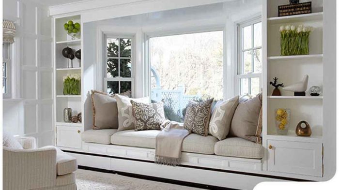 How to decorate bay window to block sunlight