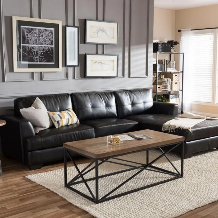 How to decorate living room with leather sofa