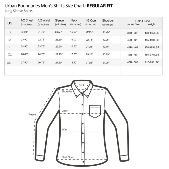 Men's dress shirt sizing explained