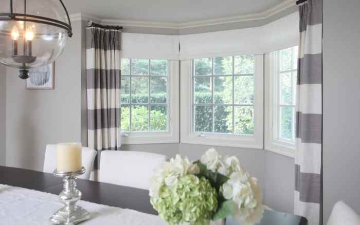 How to decorate bay window to block sunlight