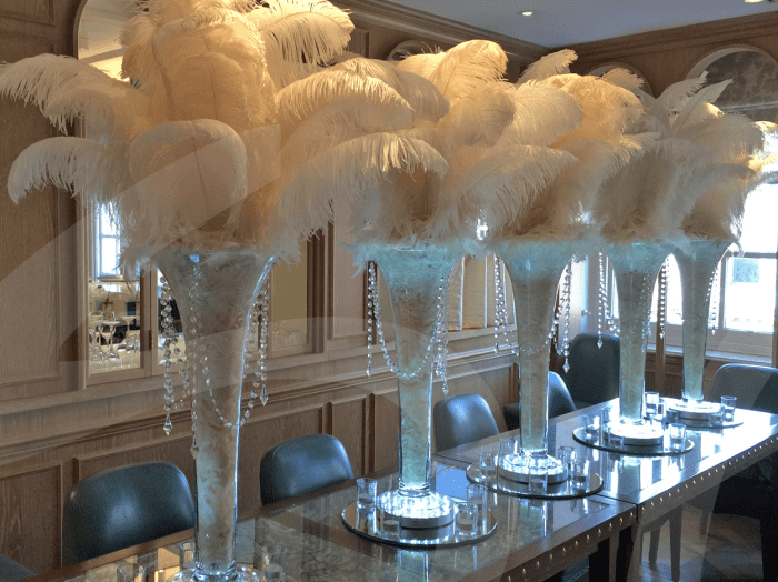 How to make feather table decoration