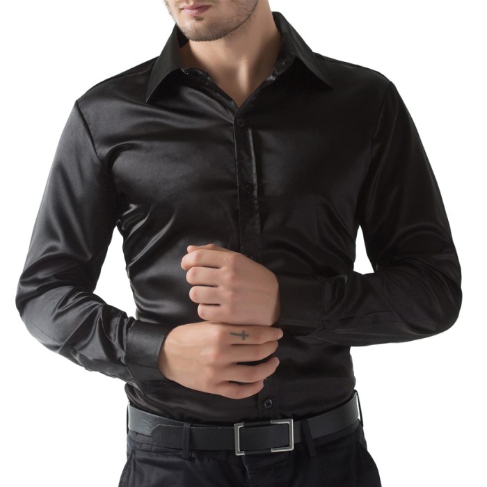 Black and gold dress shirts mens